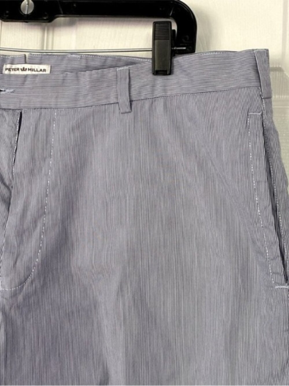Peter Millar Man’s Shorts 9” Pinstripe Cotton-Blend Shorts size 38 - Picture 4 of 10
